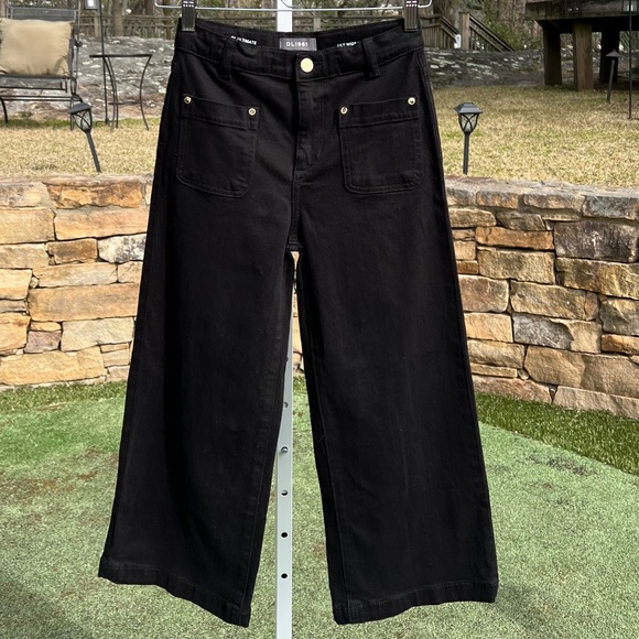 DL 1961 Lily Wide Leg Black Jeans - Picture 1 of 16